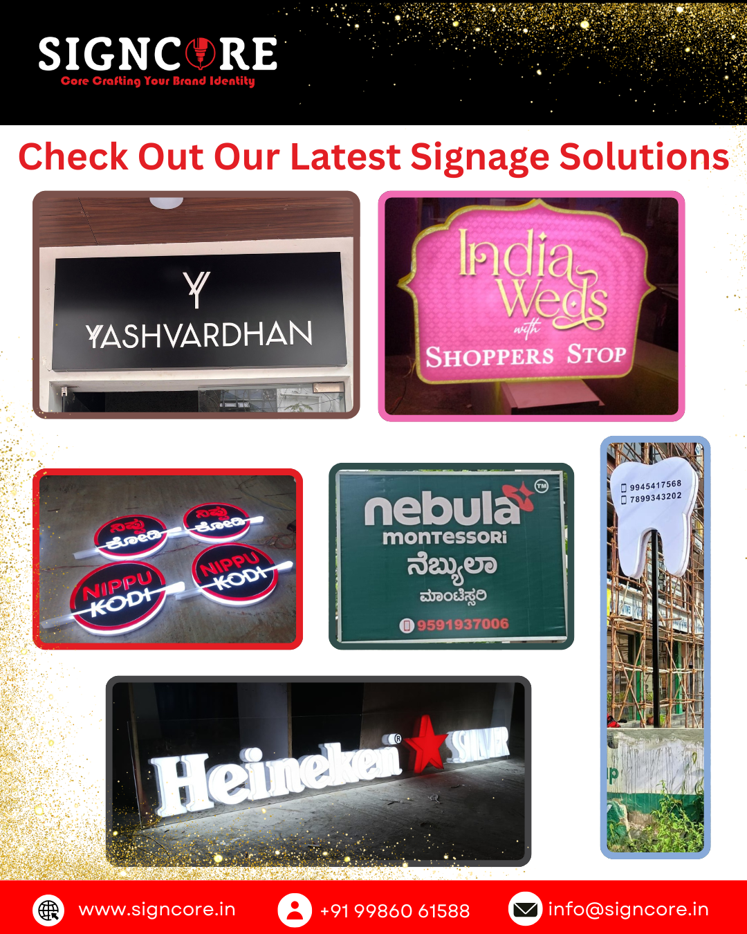 Custom 3D LED Sign Board Manufacturer in Bengaluru