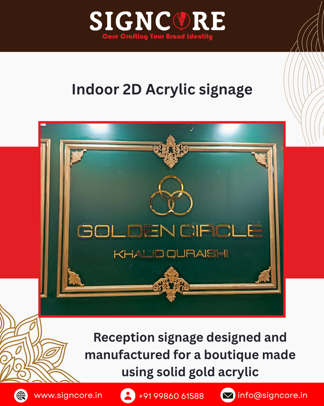 Clip on signage manufacturer in Bangalore